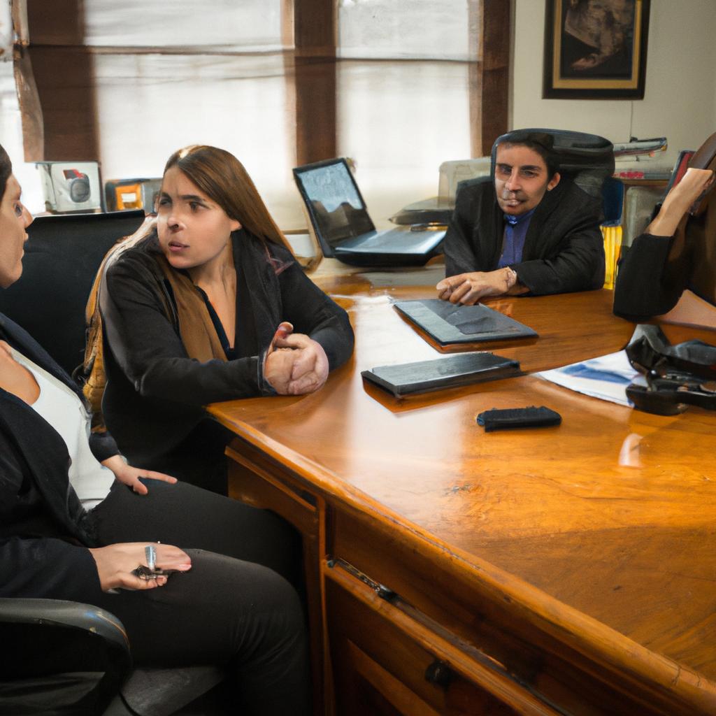 A Nassau County criminal lawyer providing legal guidance and support to their clients during a consultation.