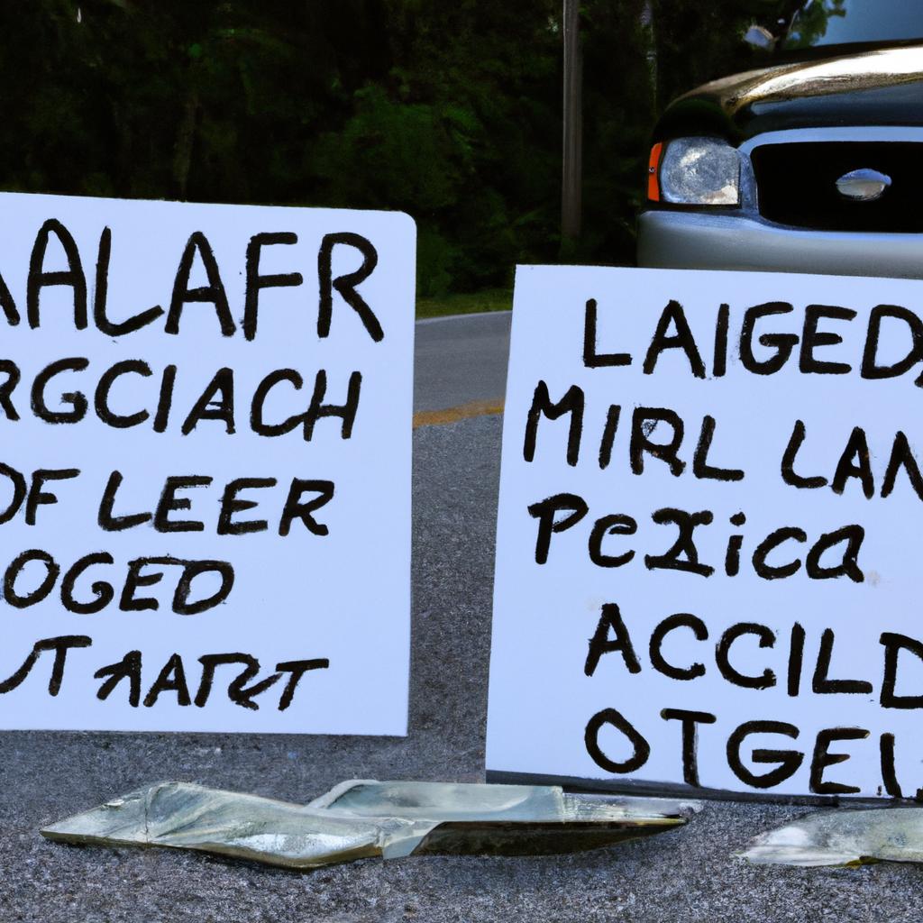 A damaged vehicle at the scene of a car accident in Miami Gardens, emphasizing the importance of hiring a lawyer.