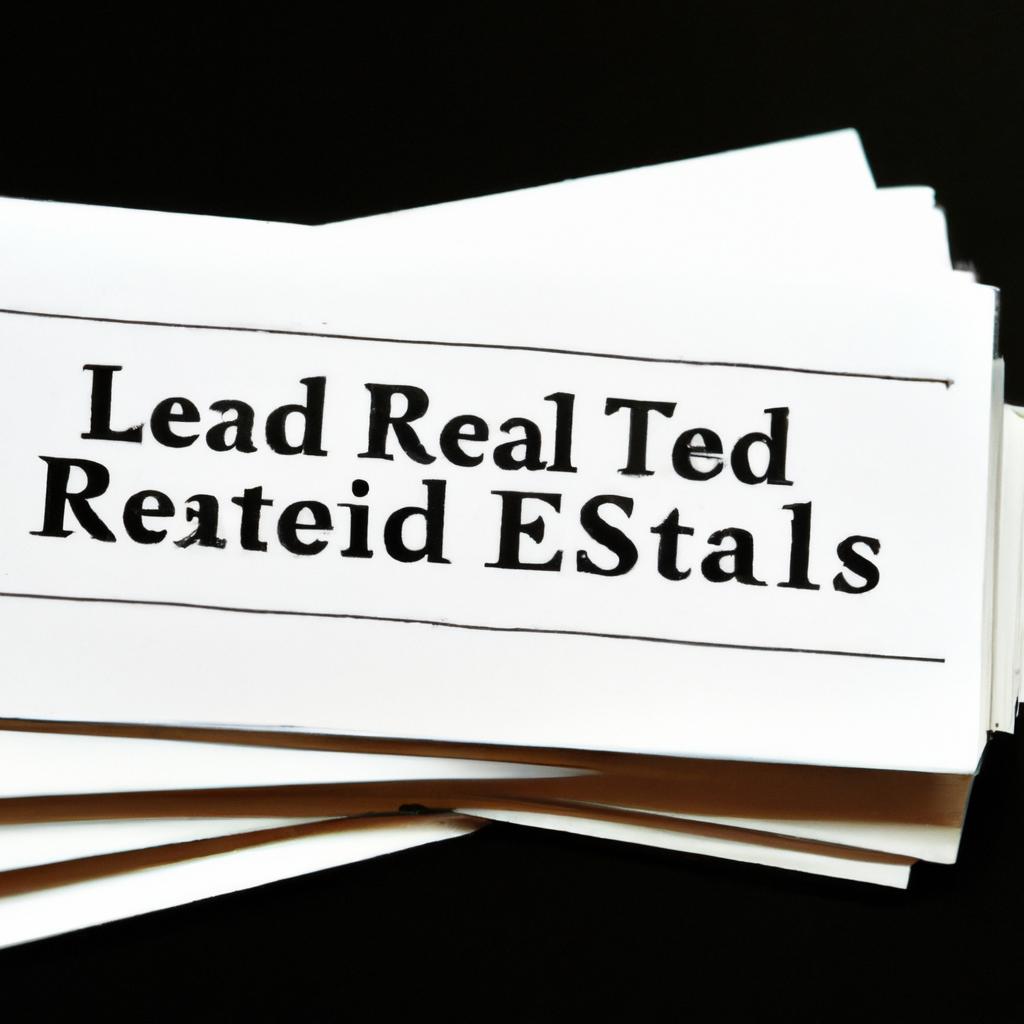 A pile of business cards representing real estate leads for sale.